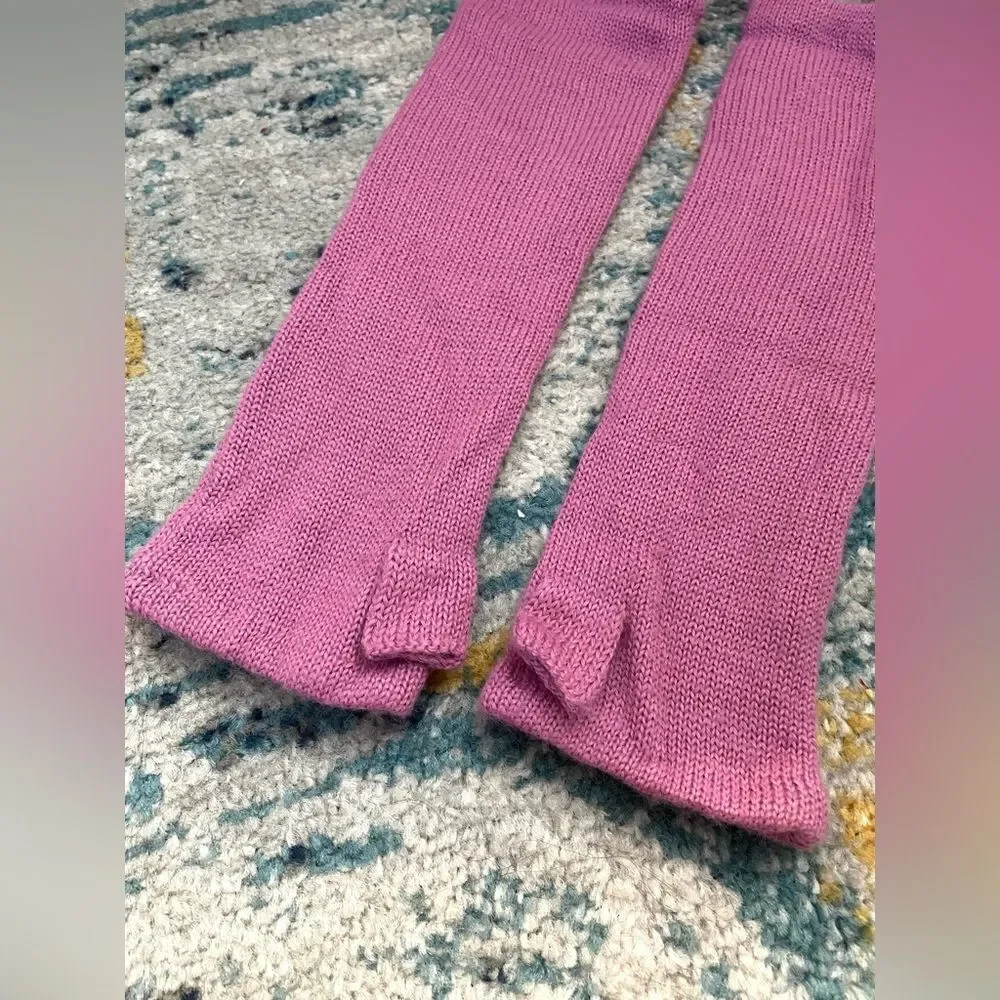 Nike fingerless long gloves lavender